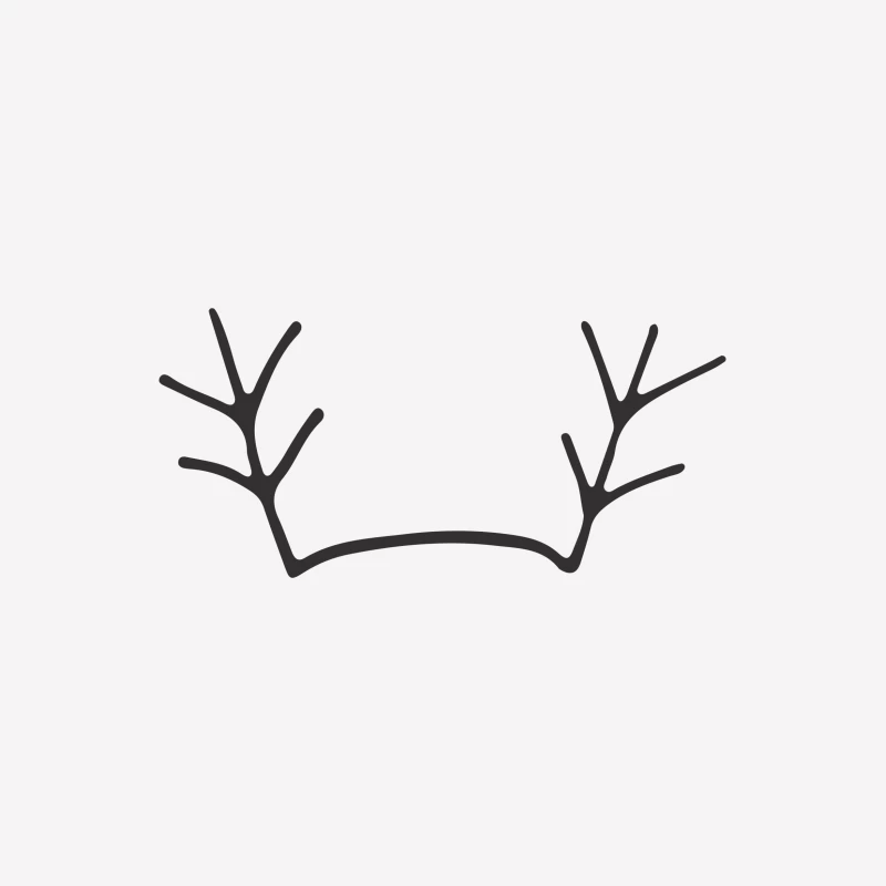 Cornes de cerf illustration minimaliste Femme T-Shirt