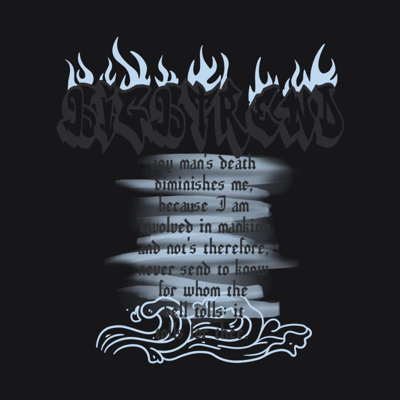 Todeszitat von John Donne im gotischen Stil Herren Pullover Hoodie