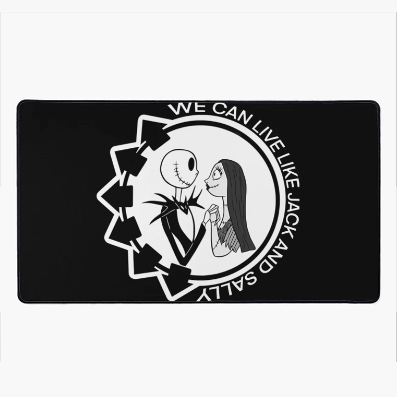 Gothic Romance: Jack and Sally from The Nightmare Before Christmas Desk Mat