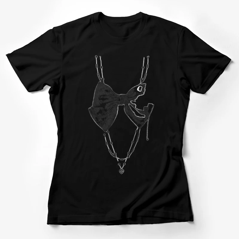 Schmuck mit Schleifenanhänger Damen T-Shirt