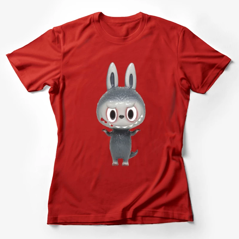 Graues Cartoon-Tier mit großen Ohren Damen T-Shirt