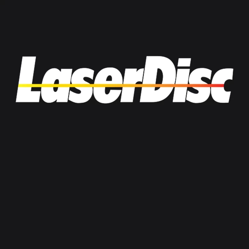 Retro Laser Disc Logo with Typography Outline Female Pullover Hoodie