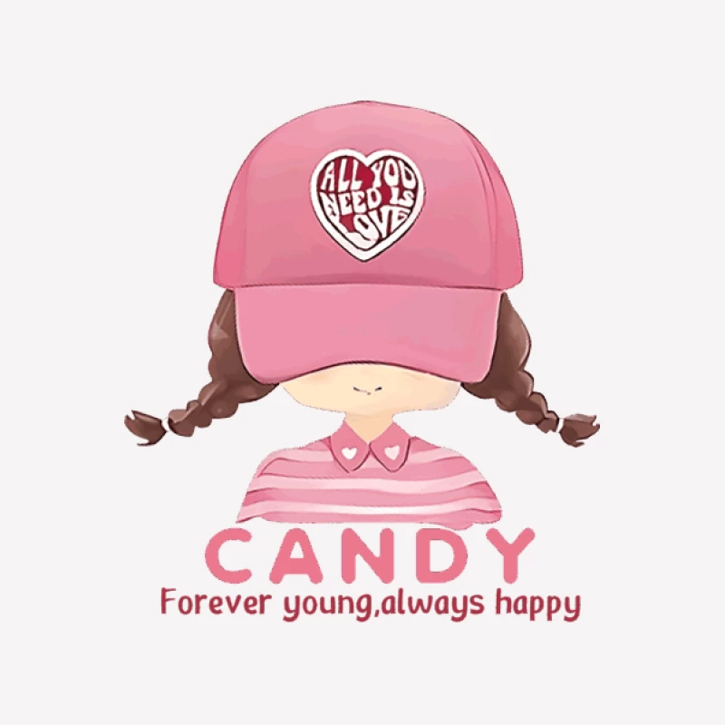 Candy Mädchen mit Kappe Damen T-Shirt