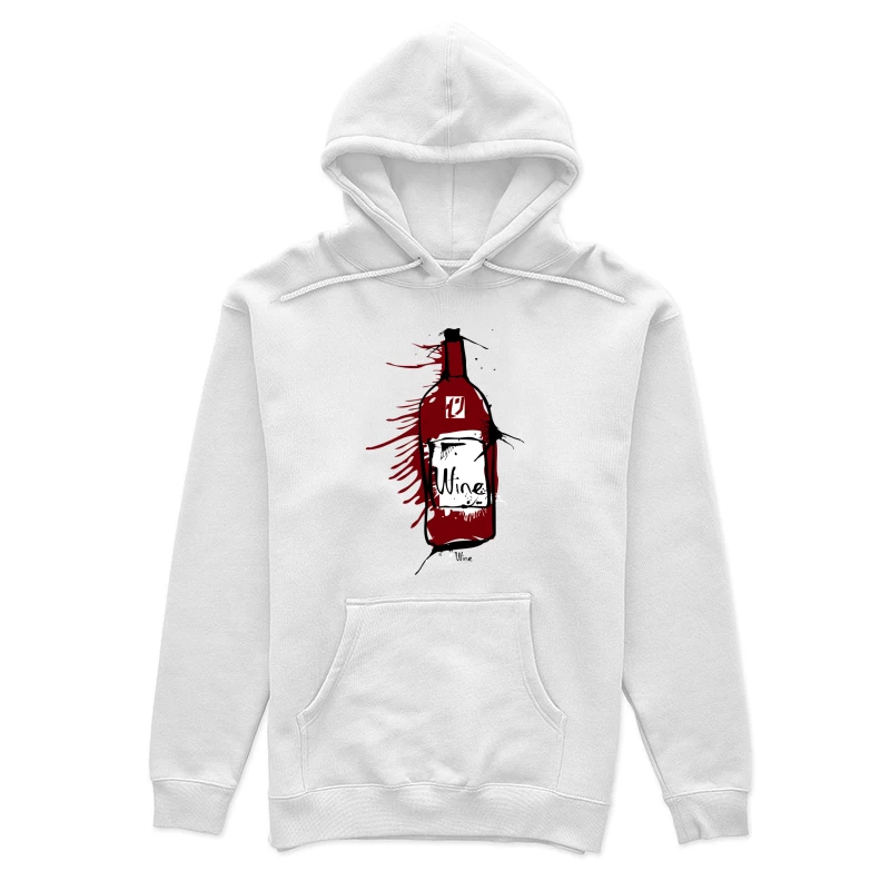 Illustration artistique de bouteille de vin Femme Sweat à capuche