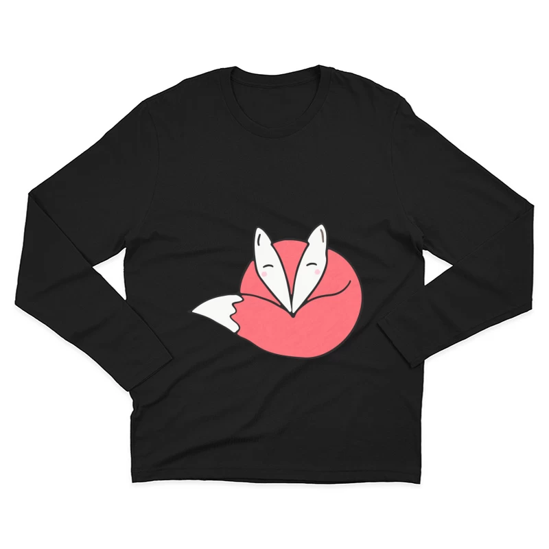 Renard adorable endormi Homme Manches Longues T-Shirt