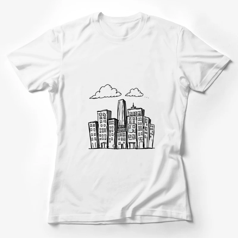 Cityscape at Night Female T-Shirt
