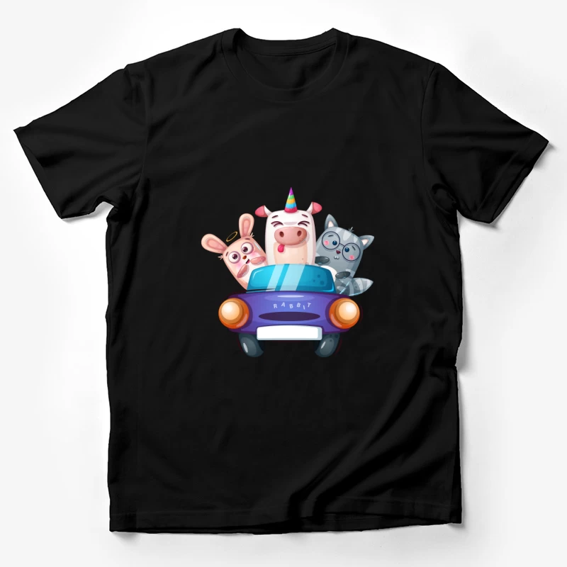 Animaux mignons dans la voiture Homme T-Shirt