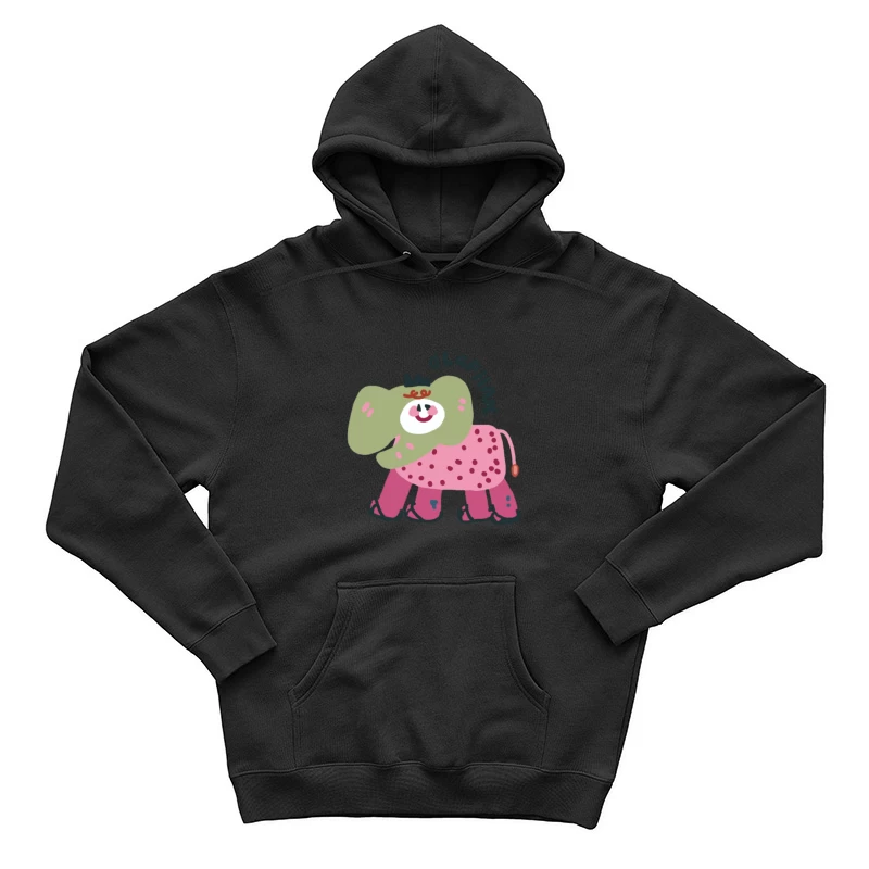 Illustrazione di Elefante Colorato Felpa con cappuccio Uomo
