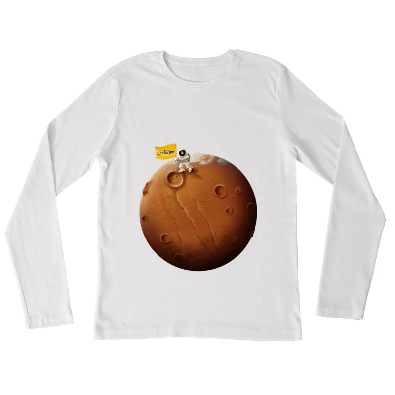 Astronauten auf dem roten Planeten Damen Langarm T-Shirt