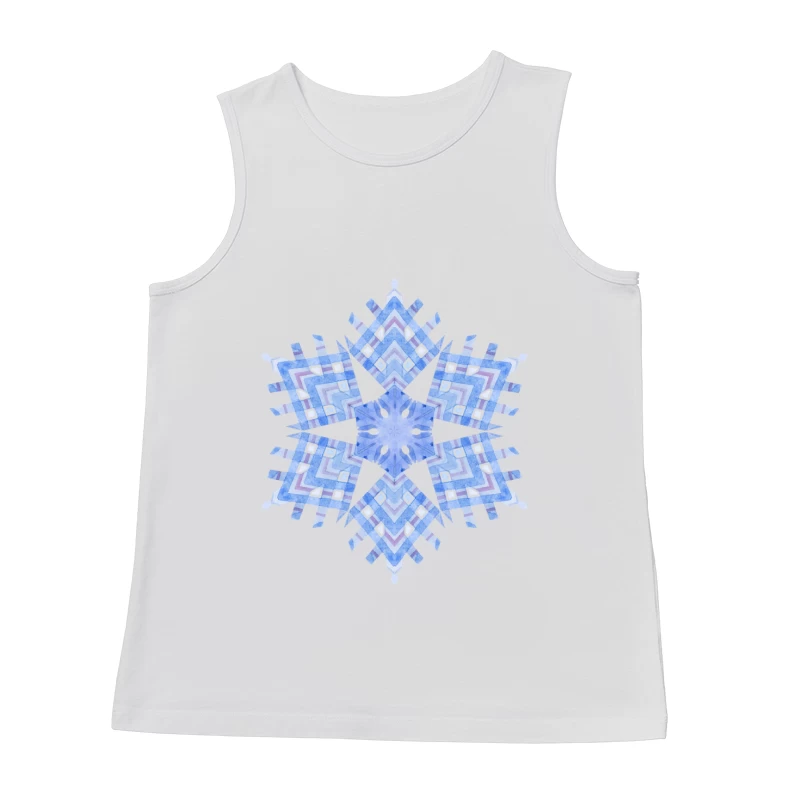 Flocon de neige aquarelle bleu Homme Débardeur