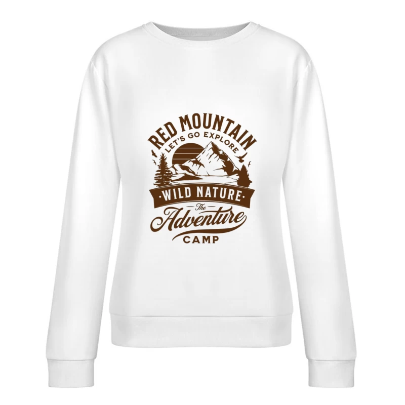 Aventure Sauvage au Camp Red Mountain Femme Sweat-shirt à enfiler