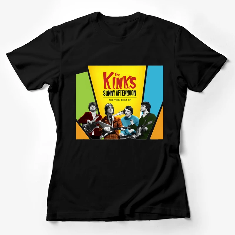 The Kinks 'Sunny Afternoon: The Very Best Of' Vintage Album Cover Female T-Shirt