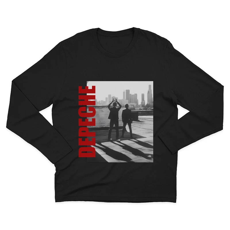 Depeche Mode Silhouettes Against City Skyline Male Long Sleeve T-Shirt