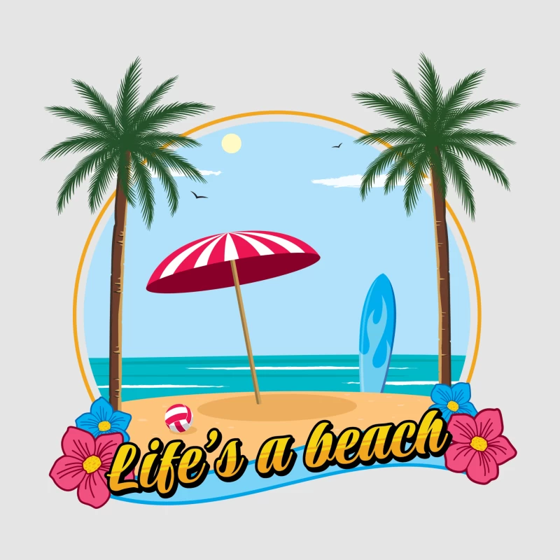 Life's a beach Male Pullover Hoodie