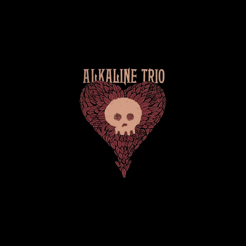 Alkaline Trio Gothic Heart Skull Logo Design iPhone Case