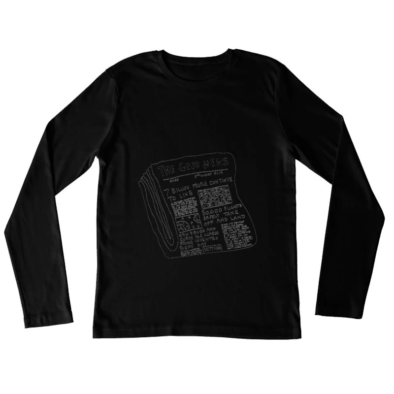 Positive Nachrichtenfläche mit humorvollem Ton Damen Langarm T-Shirt