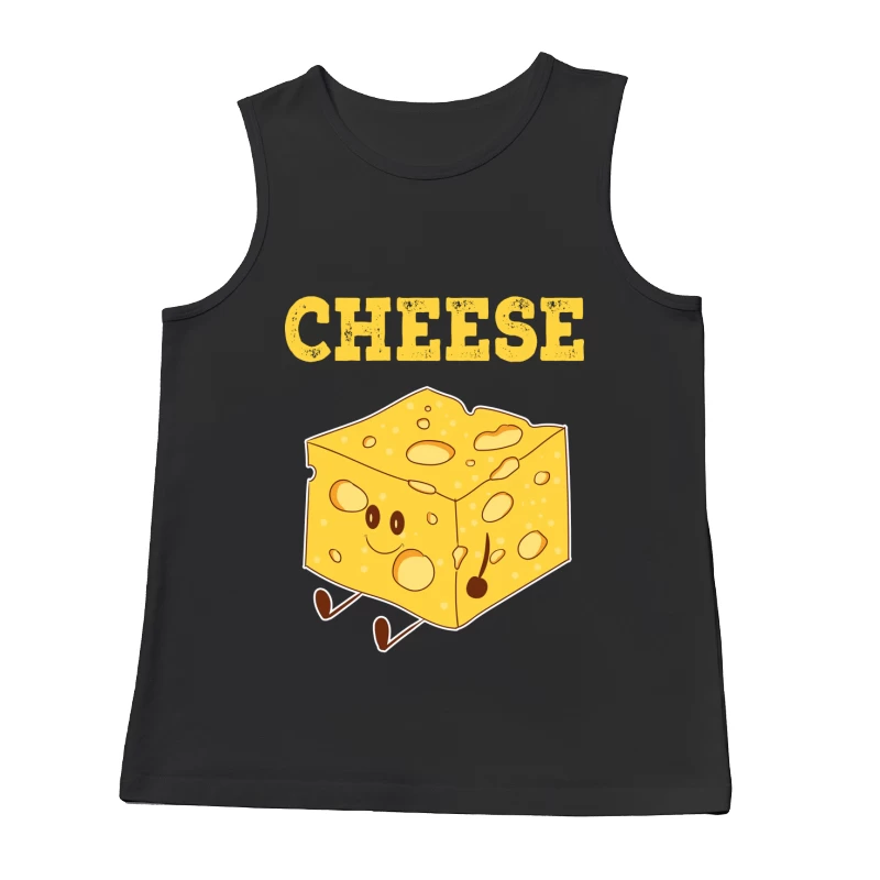 Lustiger Käse-Charakter Illustration Herren Tanktops