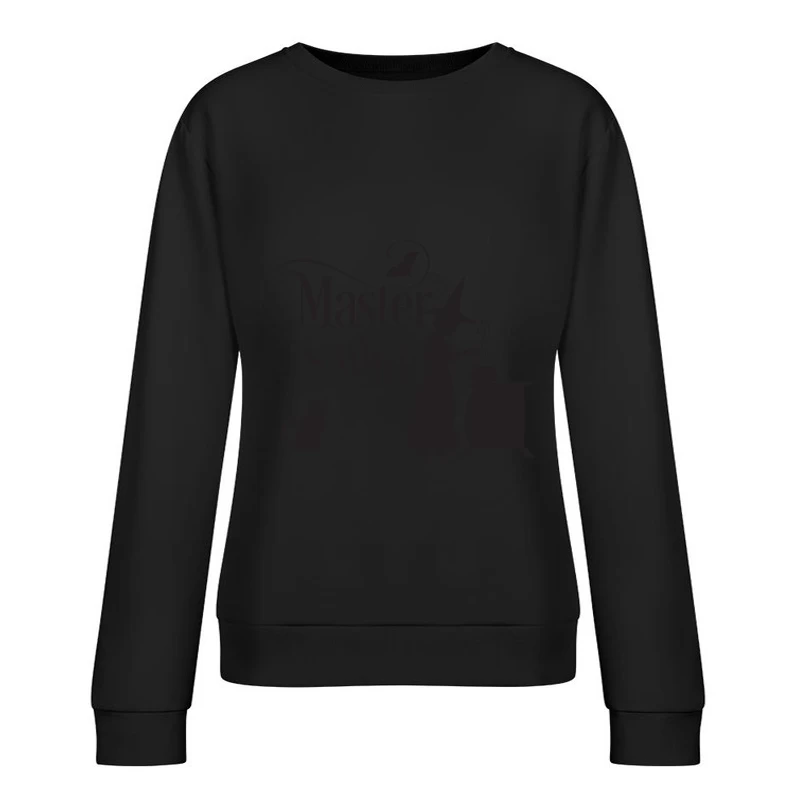 Sorcière Maître avec Chat et Chaudron Femme Sweat-shirt à enfiler