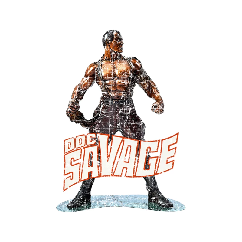 Vintage Doc Savage Pulp Fiction Superhero Illustration Tapestry