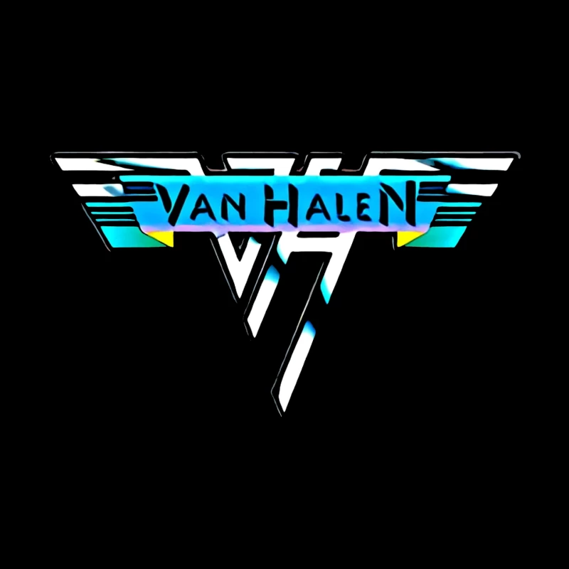 Van Halen Classic Band Logo in Retro 80s Style Mouse Pad