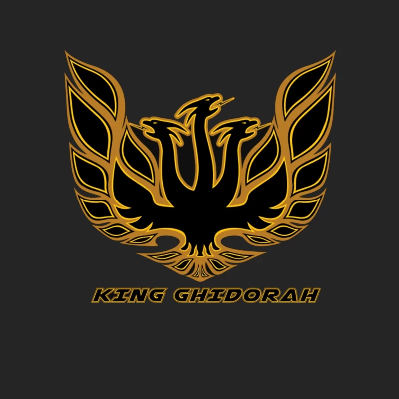 Black and Gold Phoenix King Ghidorah Emblem Logo Female Pullover Sweatshirt