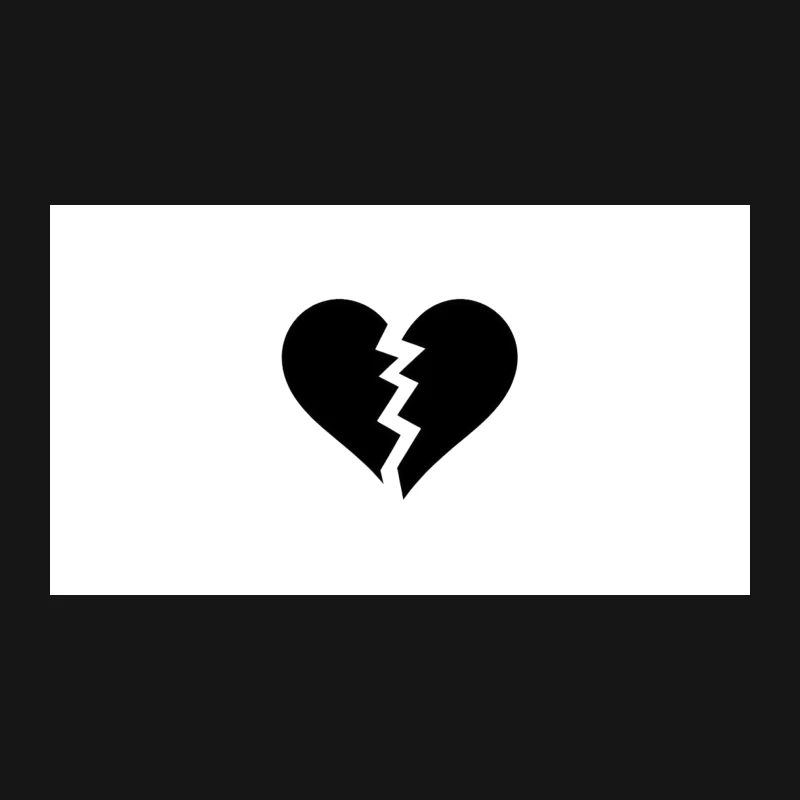 Broken Heart Symbol: Love and Heartbreak Icon Desk Mat