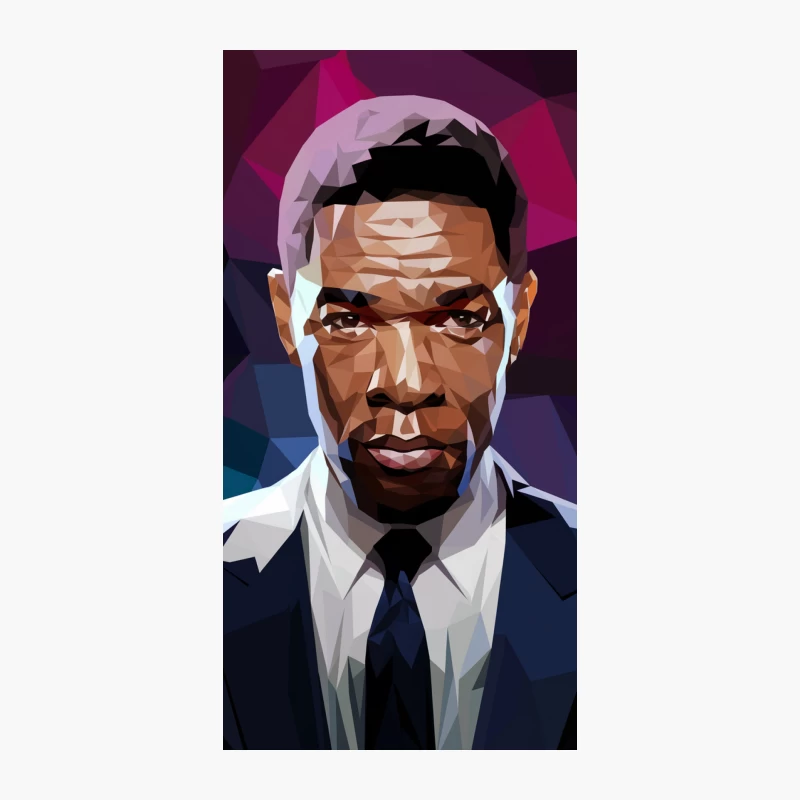 Geometric Low Poly Portrait of Man in Suit iPhone Case