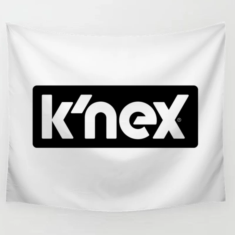 K'NEX Construction Toys Brand Logo in Black and White Tapestry