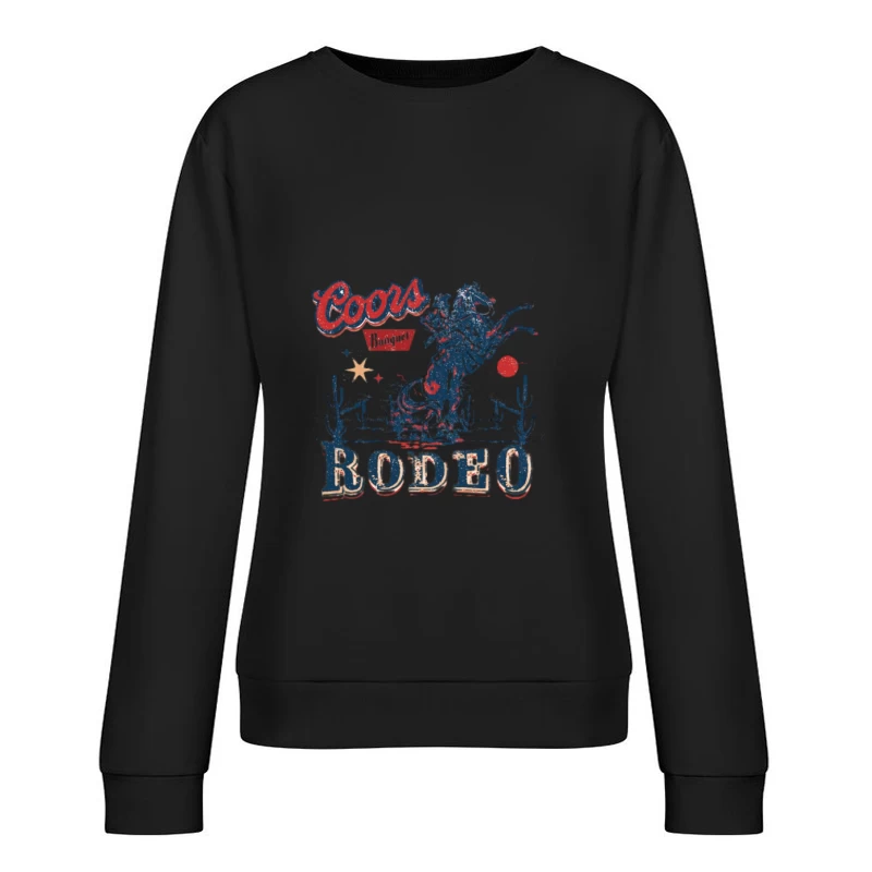 Coors Rodeo Design mit Cowboy und Pferd Damen Pullover Sweatshirt