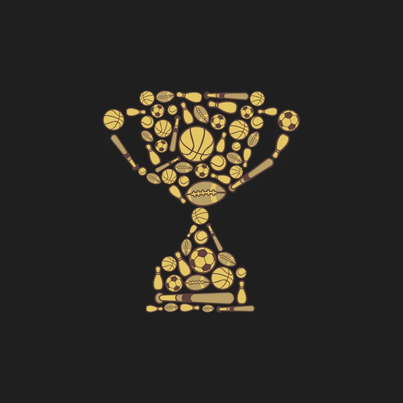 Trophée composé de différents équipements sportifs Homme Débardeur