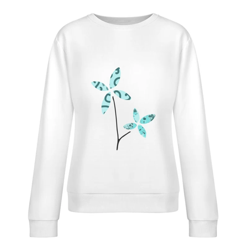 Illustration florale abstraite Femme Sweat-shirt à enfiler