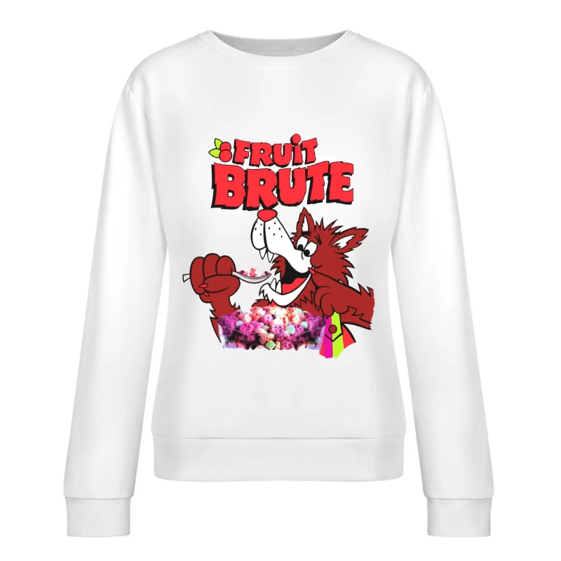 Vintage Fruit Brute Monster Cereal Mascot Logo Female Pullover Sweatshirt