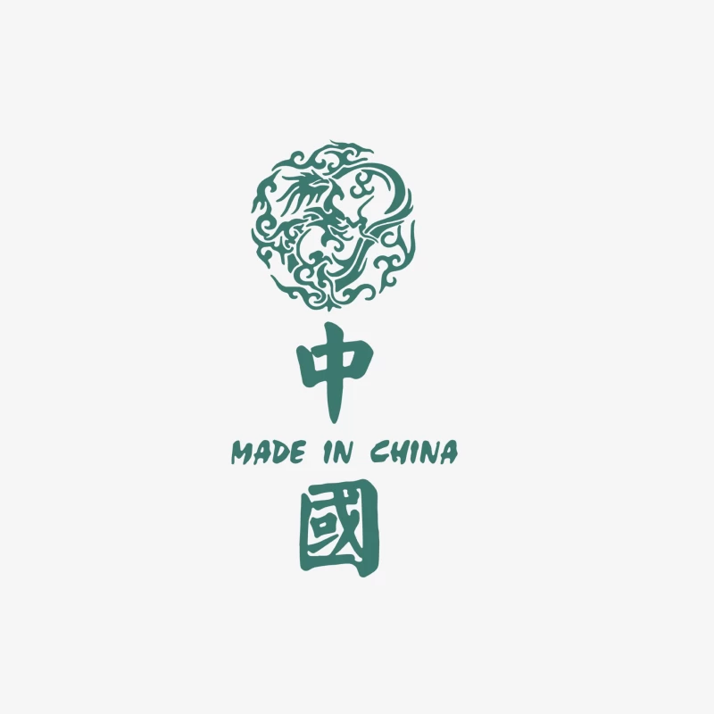 Drachenkunst und Schriftzug aus China Herren Langarm T-Shirt