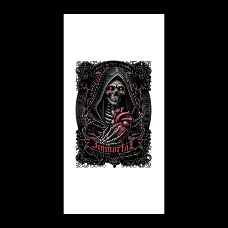 Gothic Immortal Reaper with Anatomical Heart iPhone Case