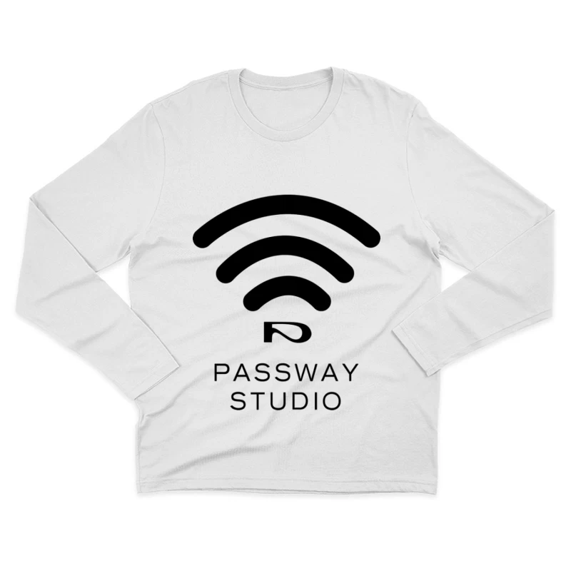 Passway Studio Logo mit WLAN-Symbol Herren Langarm T-Shirt