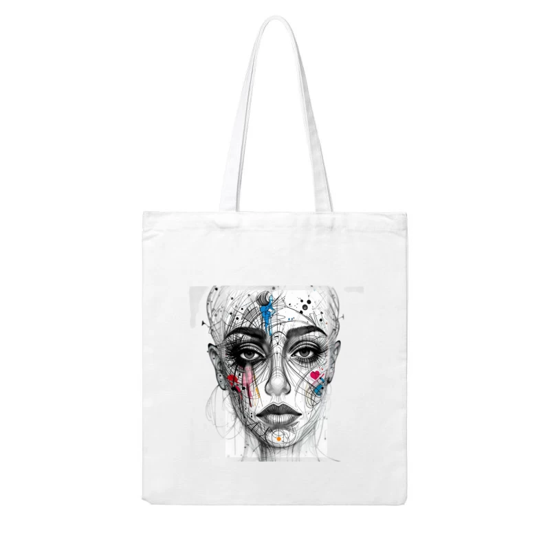Abstract girl statue Cotton Tote Bag