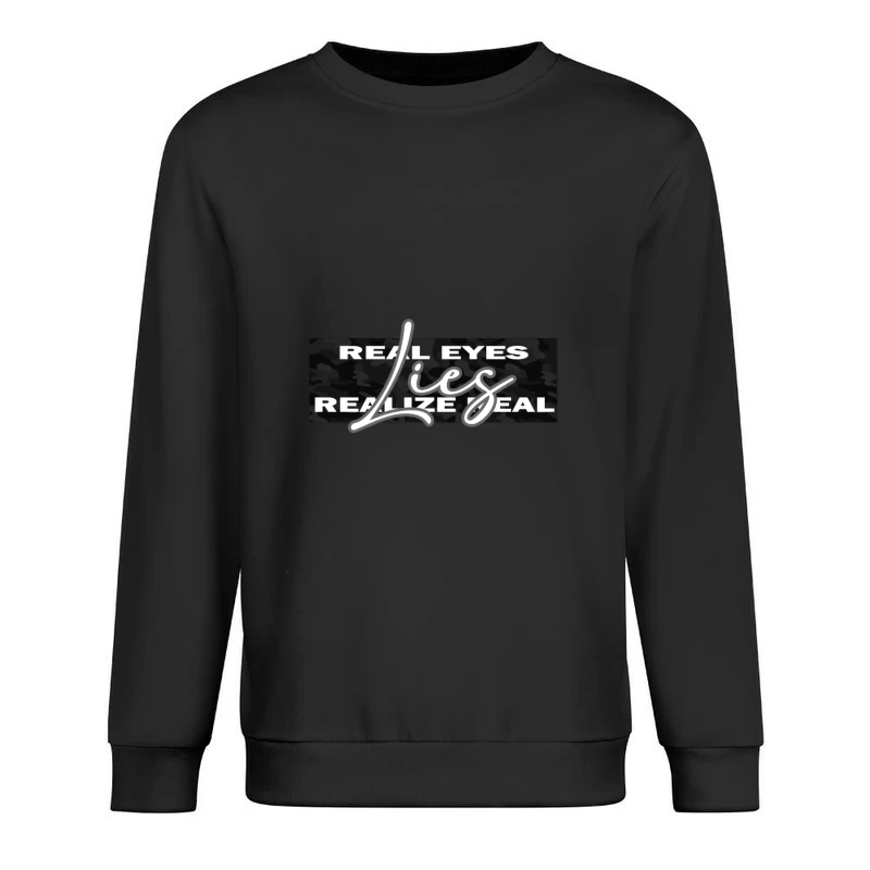 Motivational Quote on Perception Male Pullover Sweatshirt