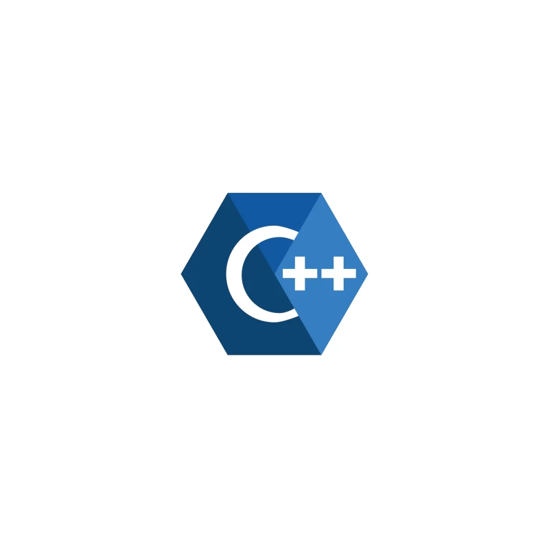 C++ Programming Language Logo in Blue Hexagon Design Coffee Mug