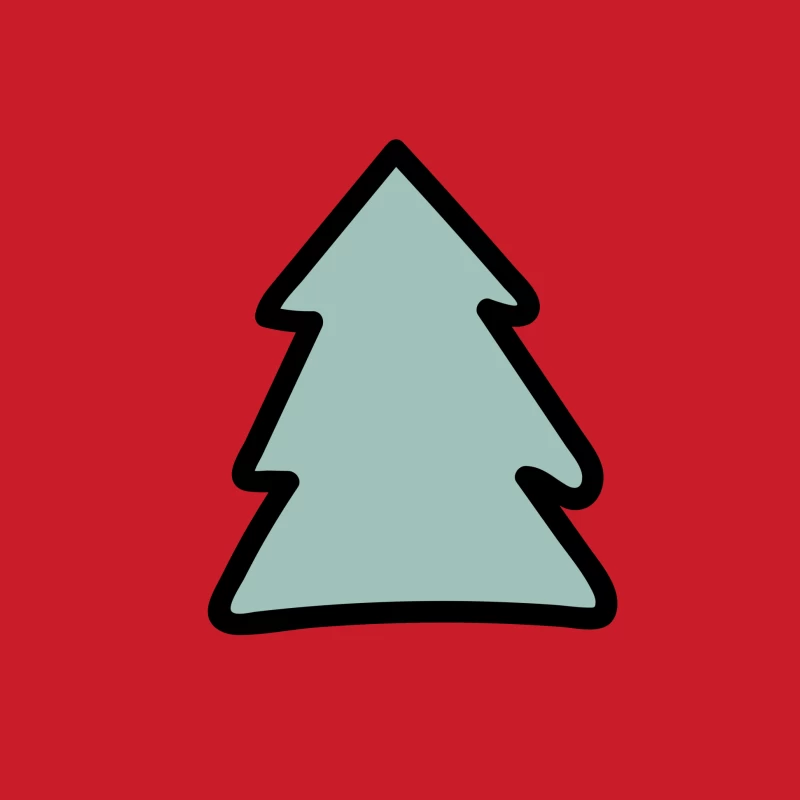Icône de sapin minimaliste Femme Sweat à capuche