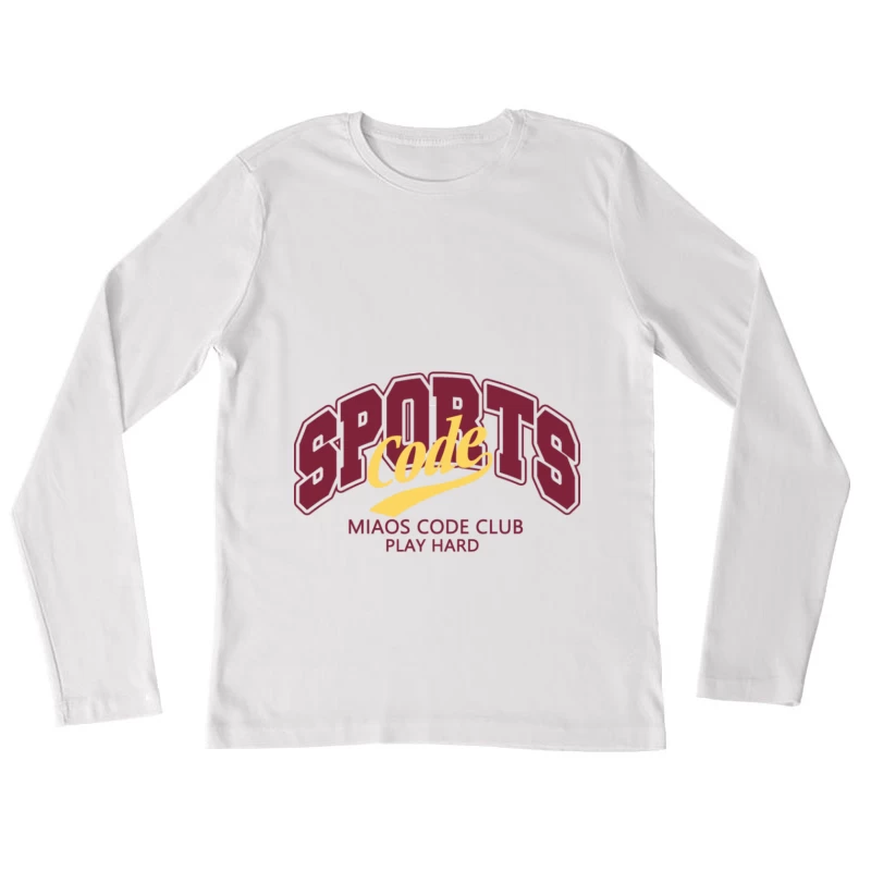 Sport Code Club Design Damen Langarm T-Shirt