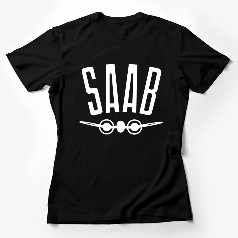 SAAB Aviation Company Minimalist Logo Design Female T-Shirt