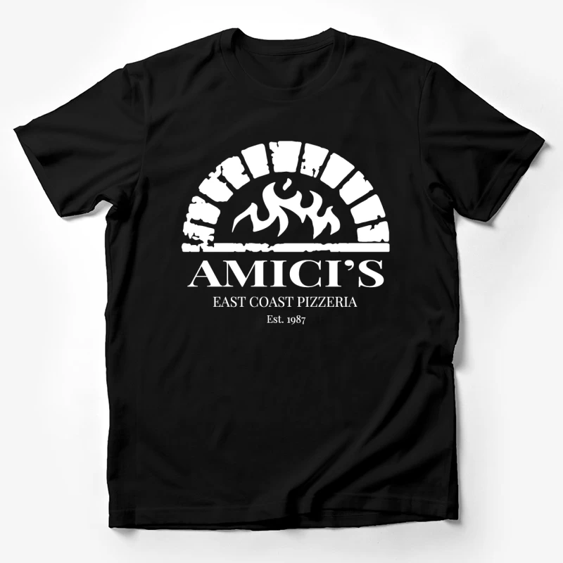 Amici's Logo Retro Male T-Shirt
