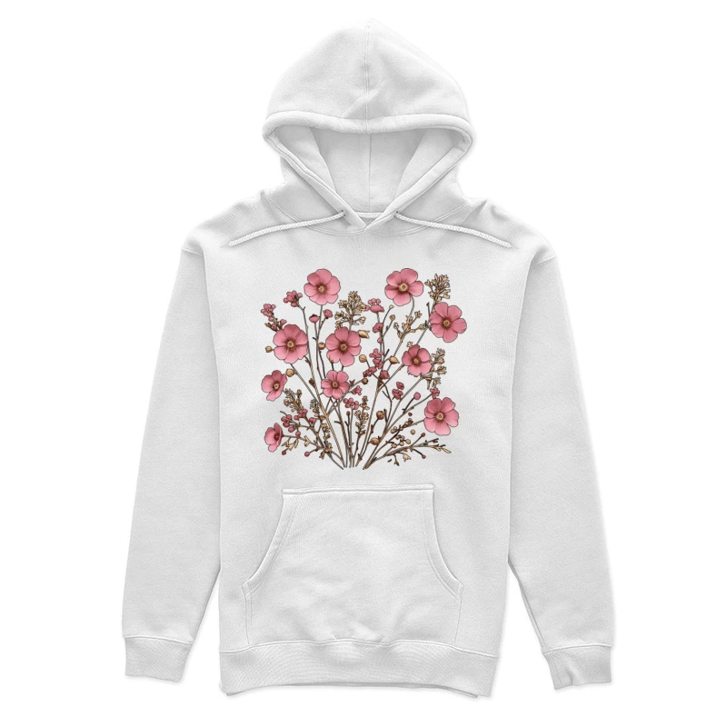Rosa Blumenstrauß mit filigranen Zweigen Damen Pullover Hoodie