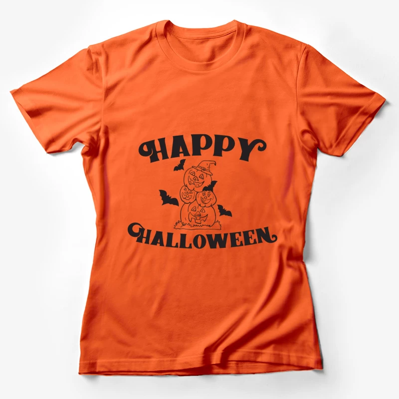 Citrouilles et chauves-souris pour Halloween Femme T-Shirt