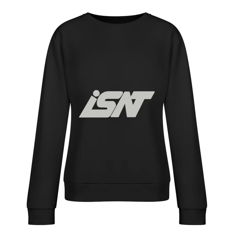 Minimalistisches ISNT-Logo Damen Pullover Sweatshirt