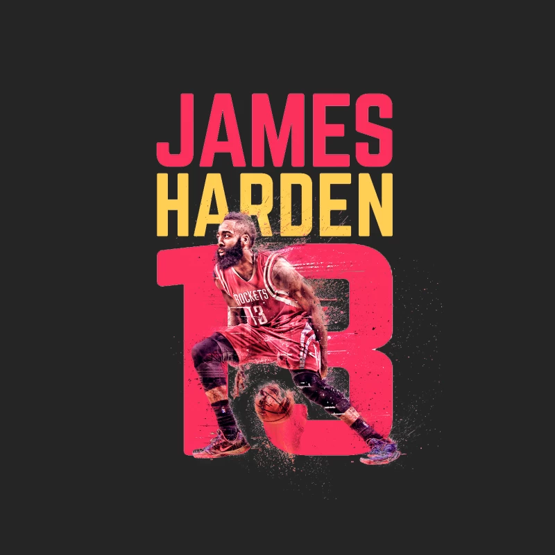 Basketballspieler James Harden Portrait Herren Pullover Sweatshirt