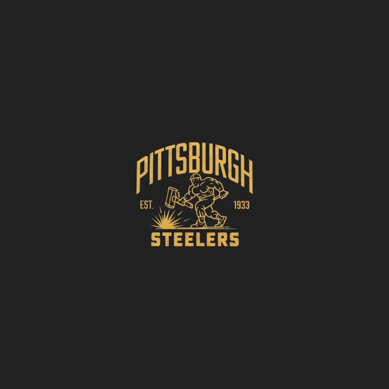 Pittsburgh Steelers Vintage NFL Team Logo from 1933 Bucket Hat