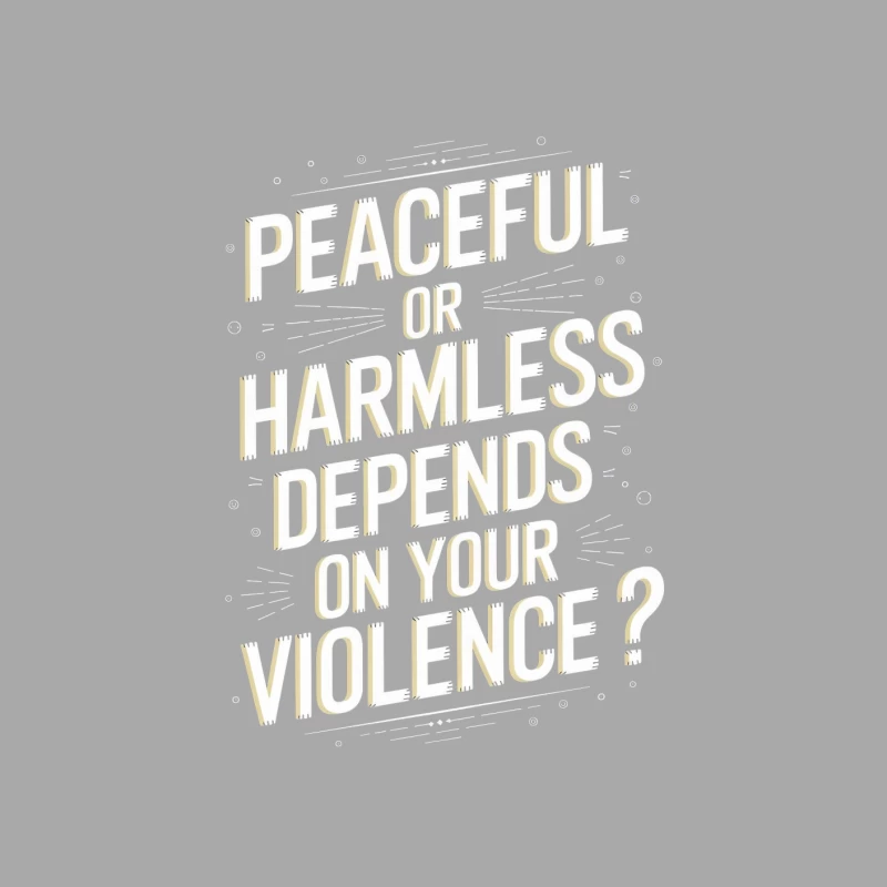 Philosophical Typography: Peace or Violence? Female Pullover Hoodie
