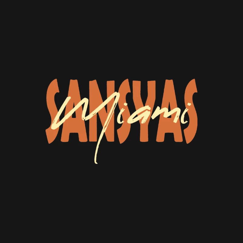 Sansyas Miami Logo Herren Langarm T-Shirt