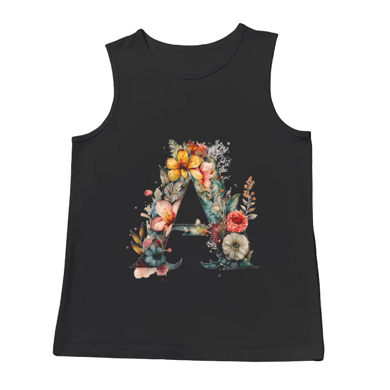 Floraler Buchstabe A Herren Tanktops